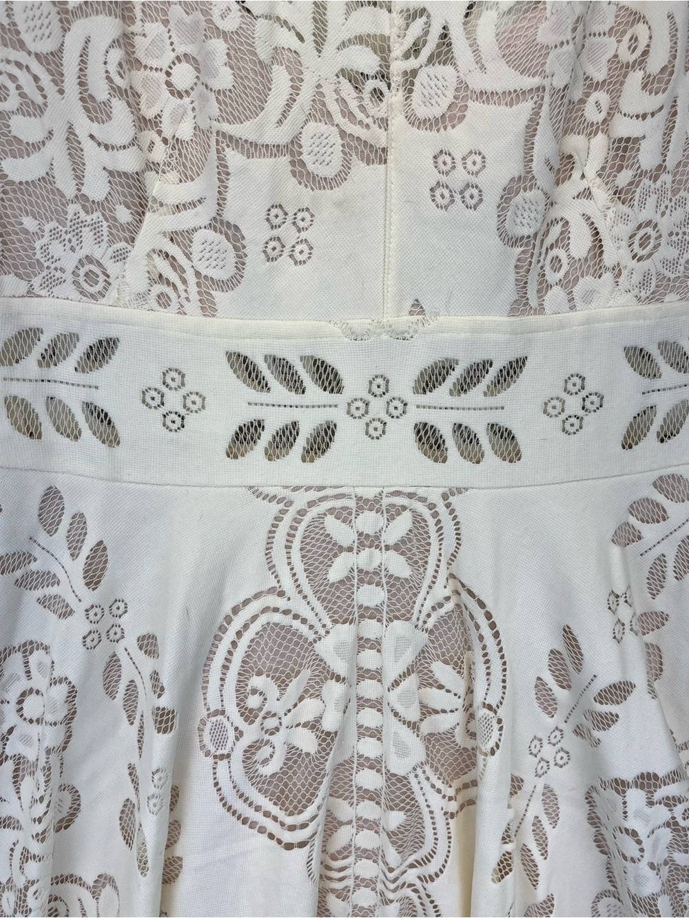 NWT Lace Lovers Folk Song Dress Free People White Whimsical Angel Fairy Boho 4 - Picture 5 of 12